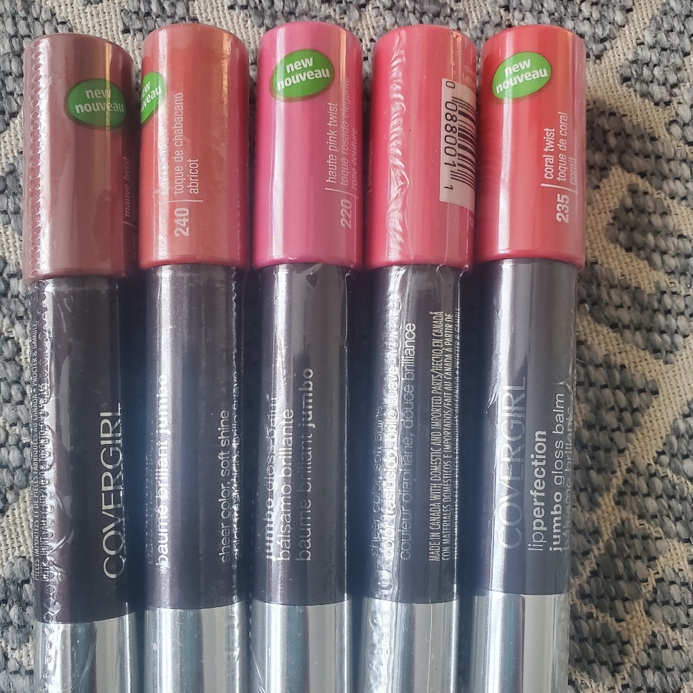 NWT 5 COVERGIRL lipperfection jumbo gloss balm